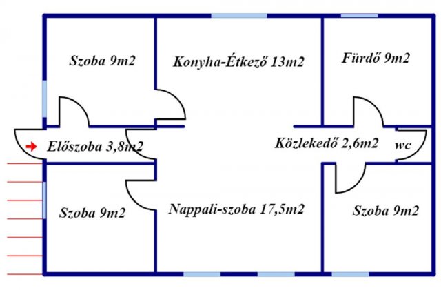 Eladó ikerház, Hajdúböszörményen 16.8 M Ft, 1+3 szobás