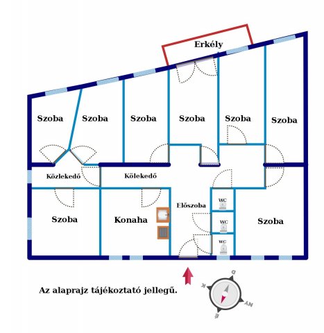 Kiadó iroda, Budapesten, II. kerületben 575 E Ft / hó, 8 szobás