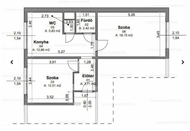 Eladó panellakás, Miskolcon 25.99 M Ft, 2 szobás