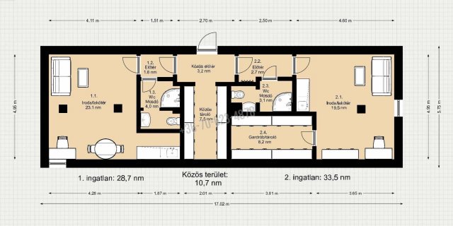 Eladó téglalakás, Budapesten, III. kerületben 11.4 M Ft