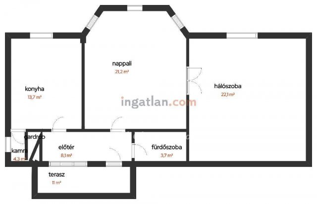 Eladó családi ház, Karancslapujtőn 19.4 M Ft, 2 szobás