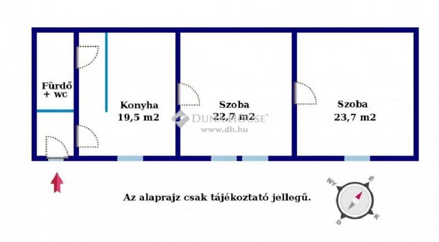 Eladó téglalakás, Budapesten, V. kerületben 79.9 M Ft, 2 szobás