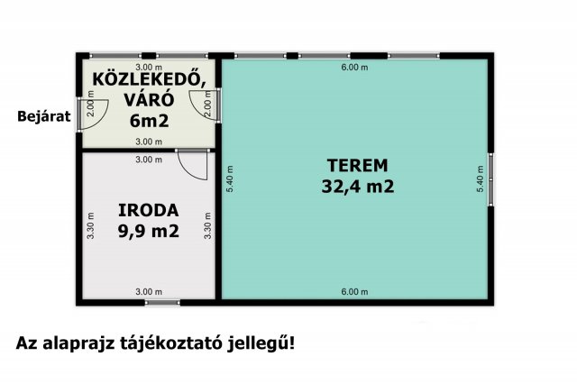 Kiadó iroda, Békéscsabán 59 E Ft / hó, 2+1 szobás