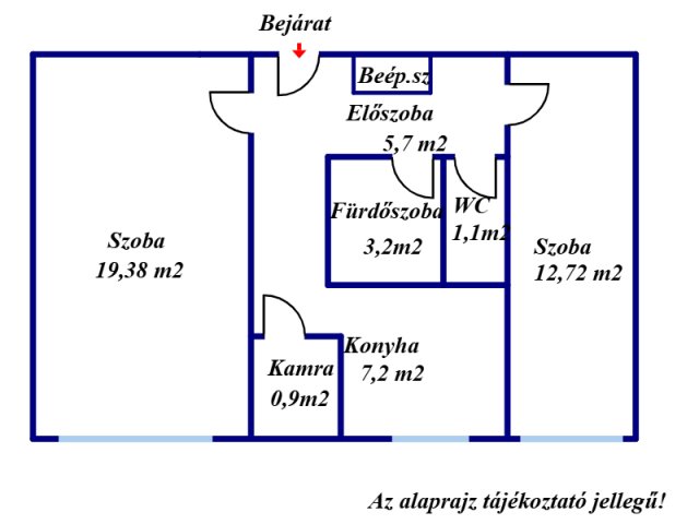 Eladó téglalakás, Békéscsabán 22.5 M Ft, 2 szobás