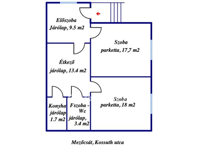 Eladó családi ház, Mezőcsáton 18 M Ft, 2 szobás