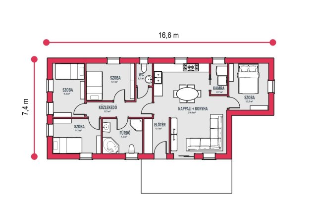 Eladó családi ház, Kocséren 45.9 M Ft, 5 szobás
