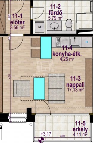 Eladó téglalakás, Zalaegerszegen 31.69 M Ft, 1 szobás