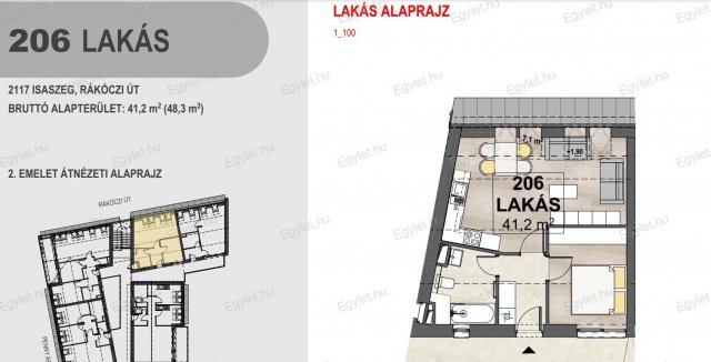 Eladó téglalakás, Isaszegen 35.99 M Ft, 1+1 szobás