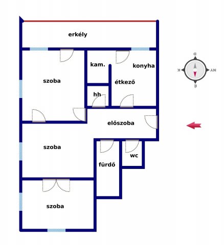 Kiadó téglalakás, albérlet, Nyíregyházán 285 E Ft / hó