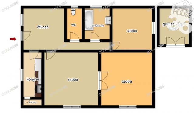 Eladó családi ház, Kecskeméten 51.5 M Ft, 3 szobás