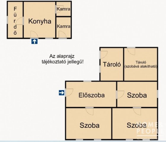 Eladó családi ház, Kübekházán 12.5 M Ft, 2+1 szobás