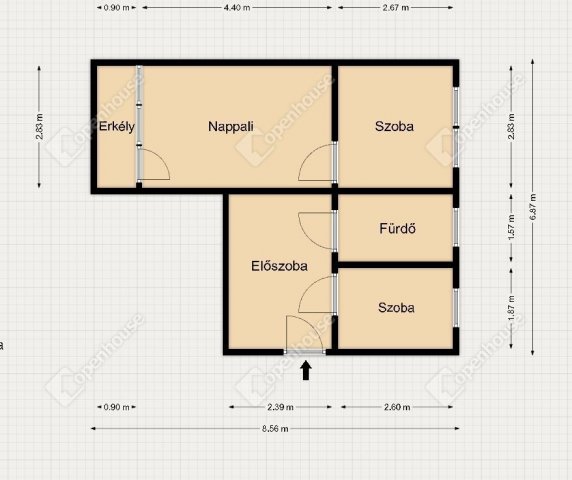 Eladó téglalakás, Tatabányán 34.99 M Ft, 2 szobás