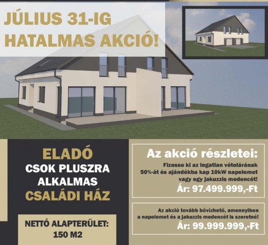 Eladó családi ház, Baján 97.5 M Ft, 4 szobás
