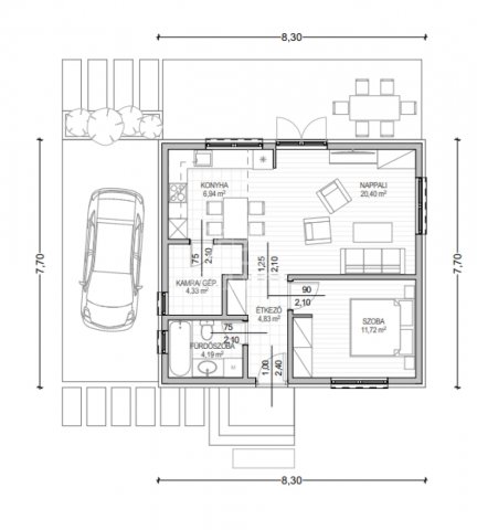 Eladó családi ház, Zalaegerszegen 33 M Ft, 2 szobás