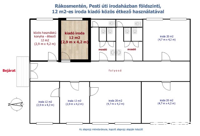 Kiadó iroda, Budapesten, XVII. kerületben 35 E Ft / hó