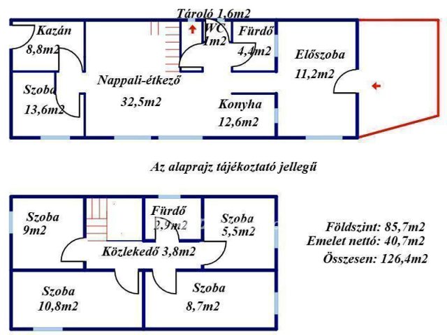 Eladó ikerház, Albertirsán 52 M Ft, 2+4 szobás