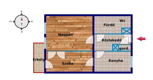 Eladó téglalakás, Pécsett 29.9 M Ft, 2 szobás