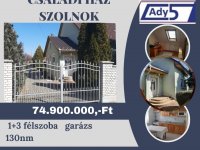 Eladó családi ház, Szolnokon 74.9 M Ft, 1+3 szobás