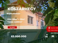 Eladó családi ház, Kőszárhegyen 63 M Ft, 2 szobás