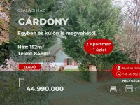 Eladó családi ház, Gárdonyban 44.99 M Ft, 5 szobás