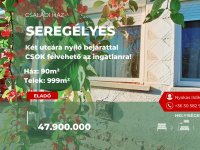 Eladó családi ház, Seregélyesen 47.9 M Ft, 3 szobás