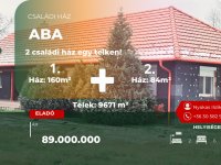 Eladó családi ház, Abában 89 M Ft, 8 szobás