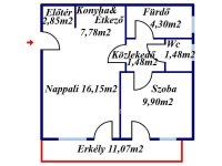 Eladó téglalakás, Kecskeméten 50 M Ft, 1+1 szobás