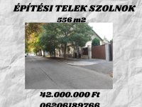 Eladó telek, Szolnokon, Vörösmarty utcában 42 M Ft