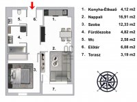 Eladó téglalakás, XIX. kerületben 53.91 M Ft, 2 szobás