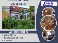Eladó családi ház, Szolnokon 49.5 M Ft, 5 szobás