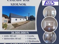 Eladó családi ház, Szolnokon 36 M Ft, 3+1 szobás