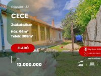 Eladó családi ház, Cecén 13 M Ft, 2 szobás